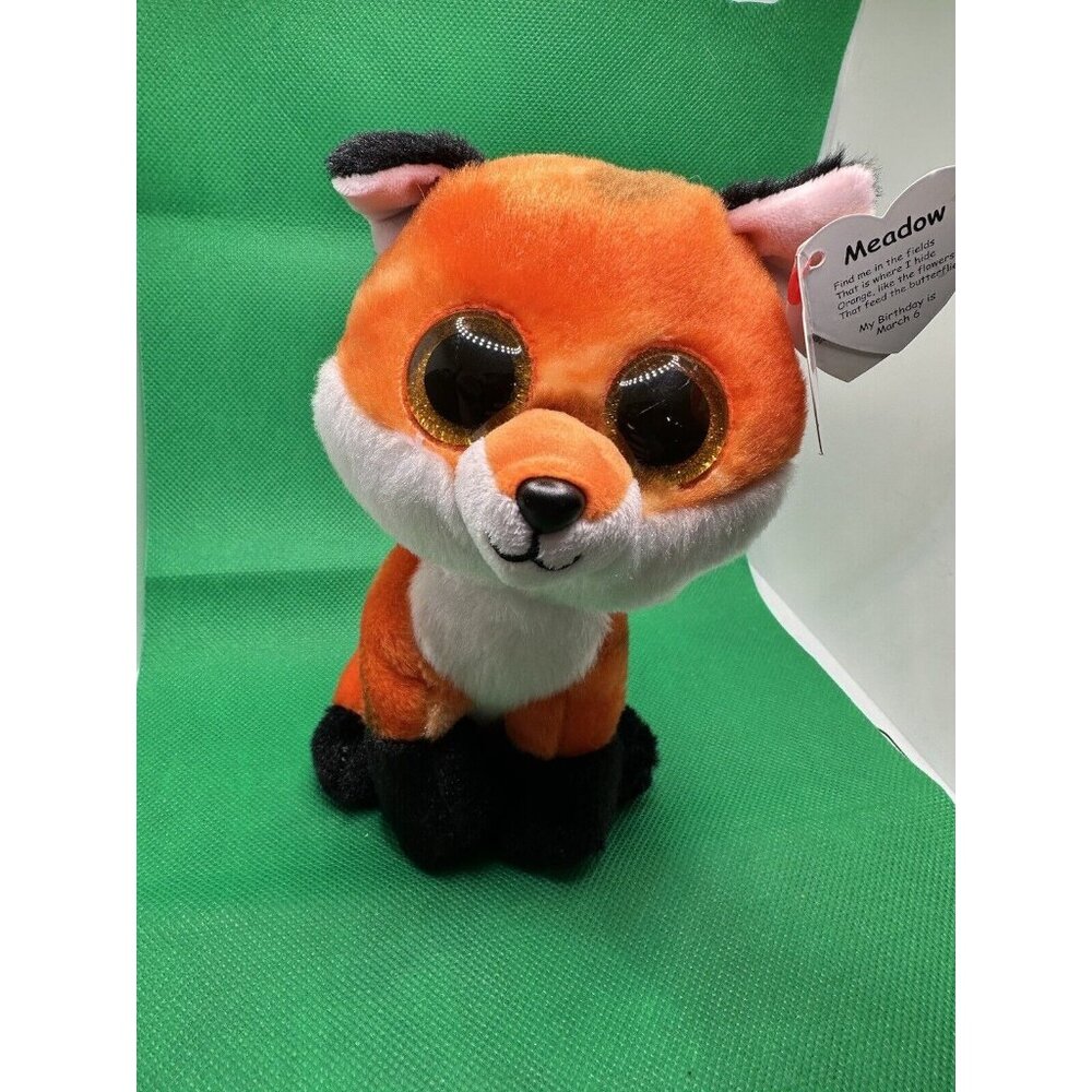 Ty Beanie Boos MEADOW the Orange‎ Fox 7" NEW Stuffed Animal Plush Toy NWT